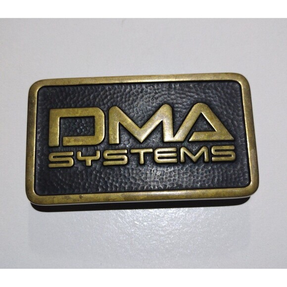 Vintage - DMA Systems Belt Buckle - 1983 - Handmade- Solid Brass - Picture 4 of 4